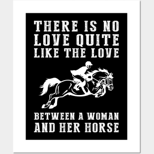 Equestrian Euphoria: Celebrate the Unbreakable Bond Between a Woman and Her Horse! Posters and Art